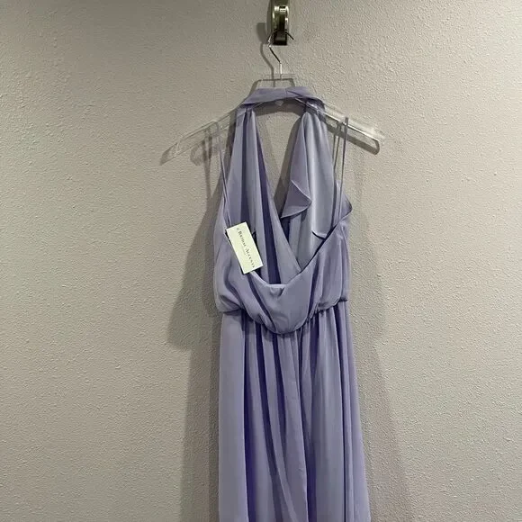 Nouvelle Lilac Style N317 Ruffle Accent Short Dress Sz S - Picture 3 of 6